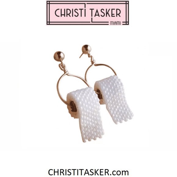 Best Earrings of 2020 Toilet Paper Earrings - Picture 1 of 5